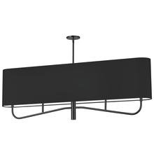 Dainolite ELN-544HC-MB-797 - 4 Light Incandescent Horizontal Chandelier Matte Black with Black Shade