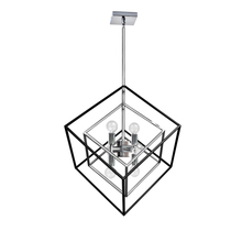 Dainolite KAP-196P-PC-MB - 6LT Pendant, Polished Chrome & Matte Black Finish