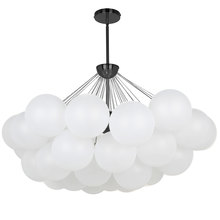 Dainolite MLS-358C-MB-FR - 8LT Chandelier,  MB w/ FR Glass