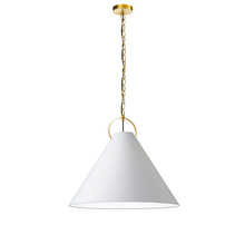 Dainolite PCN-241P-AGB-790 - 1LT Incand Pendant, AGB w/ WH Shade