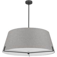 Dainolite PST-324P-MB-GRY - 4 LT Incandescent Pendant, MB w/ GRY fabric shade