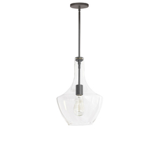 Dainolite PTL-101P-MB - 1LT Incandescent Pendant, MB w/ CLR Glass