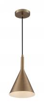 Nuvo 60/7117 - Lightcap - 1 Light Pendant with- Burnished Brass Finish