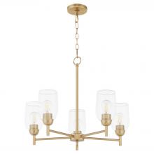 Quorum 6112-5-80 - Wallinger 5 Light Chandelier, Aged Brass