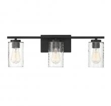 Savoy House Meridian M80038MBK - 3-Light Bathroom Vanity Light in Matte Black