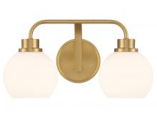 Savoy House Meridian M80080NB - 2-Light Bathroom Vanity Light in Natural Brass