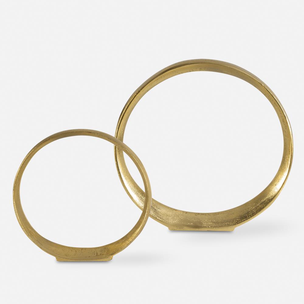 Jimena Gold Ring Sculptures Set/2