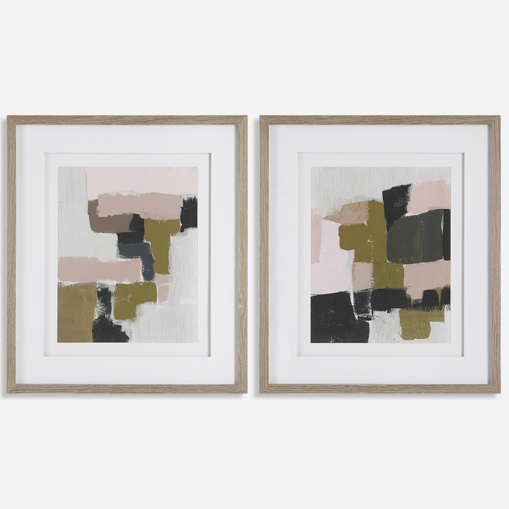 Color Block Framed Prints, Set/2