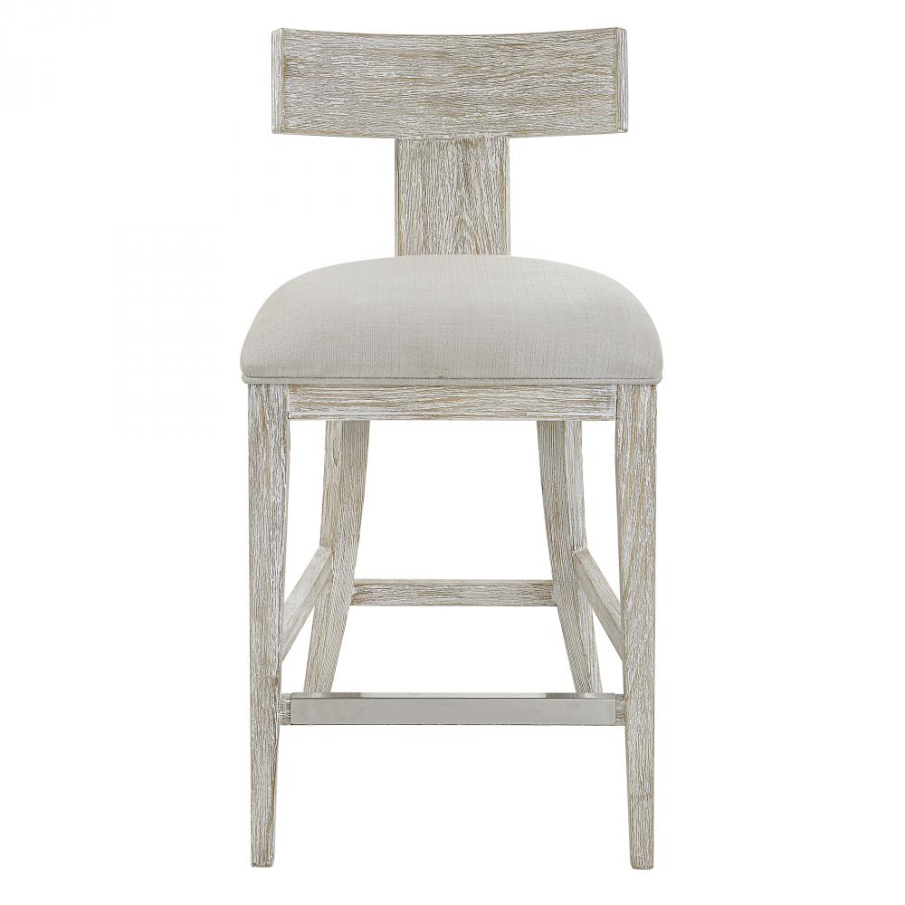 Idris White Counter Stool