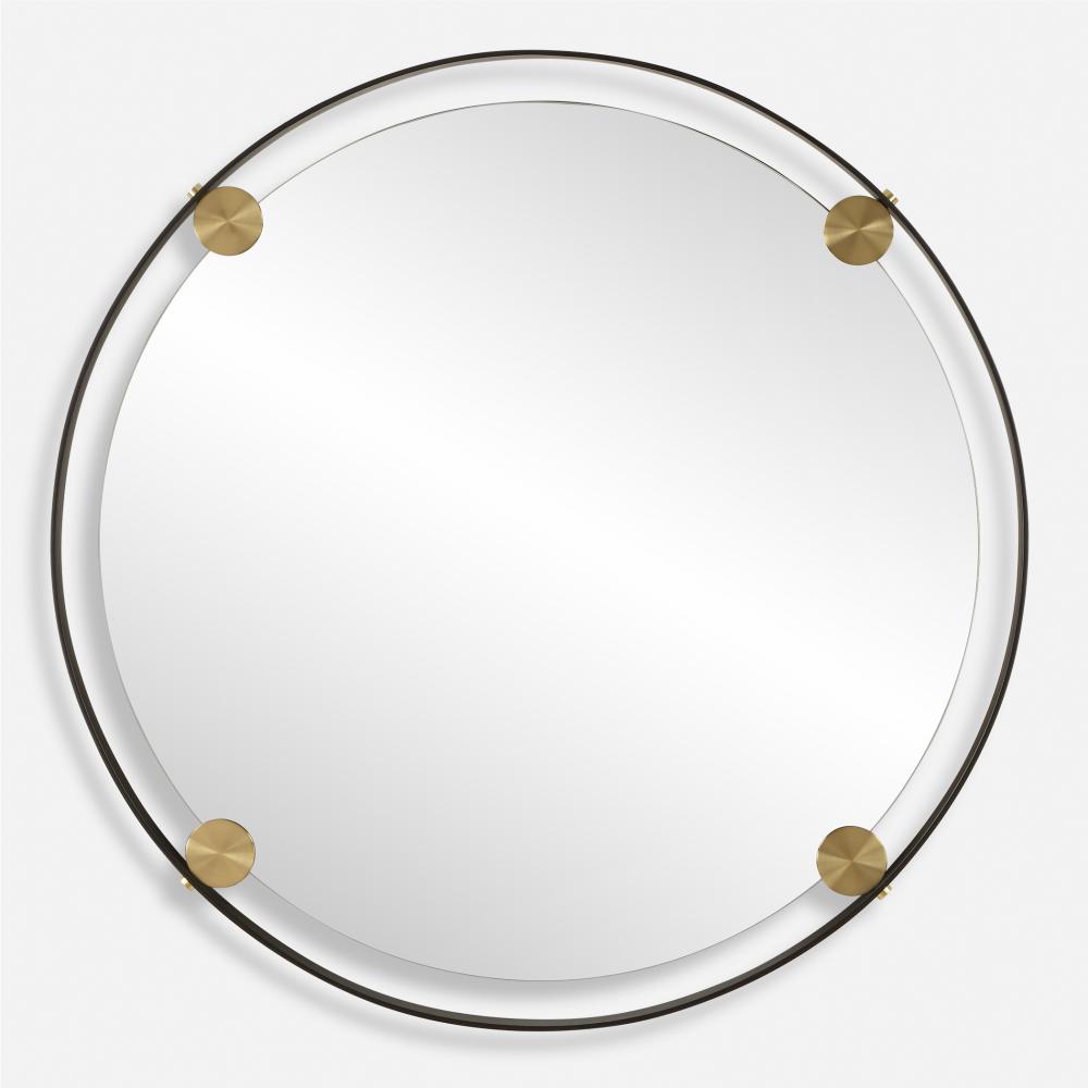 Radius Round Bronze Iron Mirror