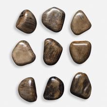 Uttermost 04323 - Pebbles Walnut Wood Wall Décor, S/9