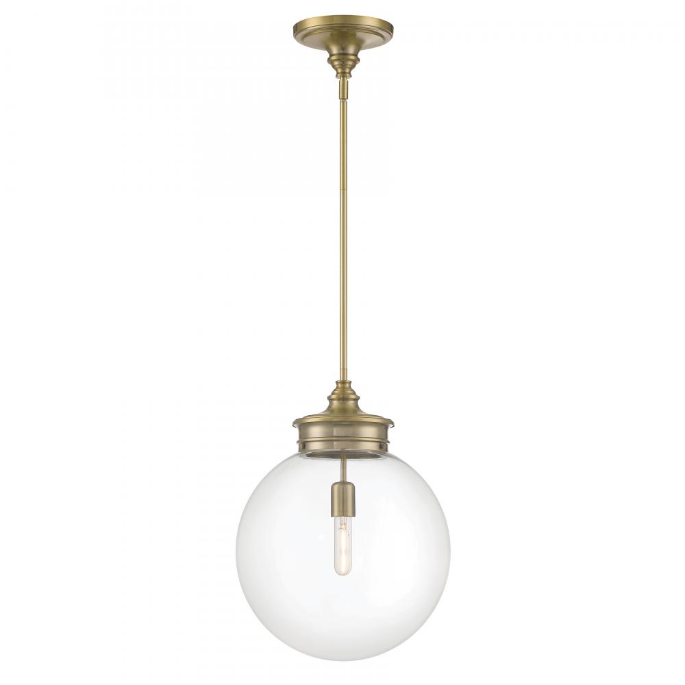 Emma 14'' Wide 1-Light Pendant - Antique Brass