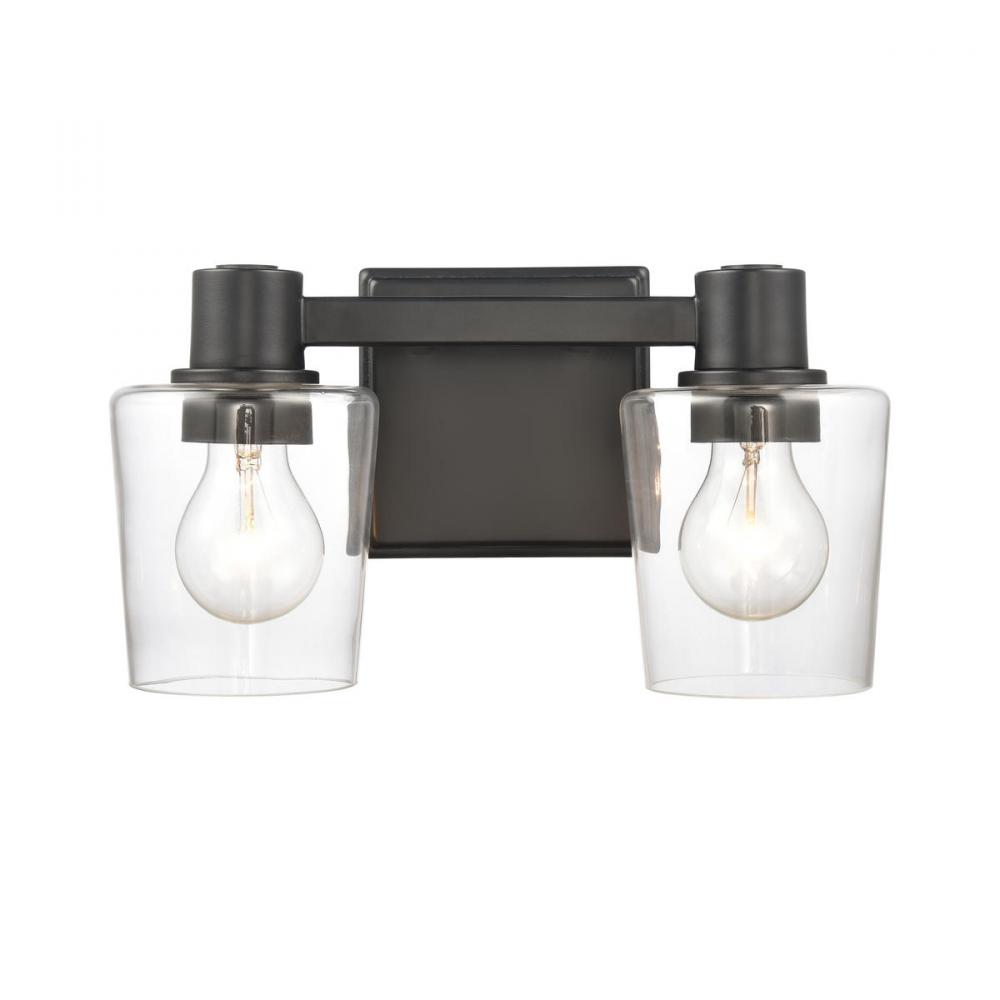 Celia 12'' Wide 2-Light Vanity Light - Matte Black