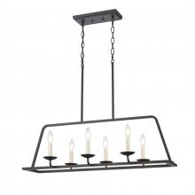 ELK Home 90251/6 - Ellisville 34'' Wide 6-Light Chandelier - Matte Black