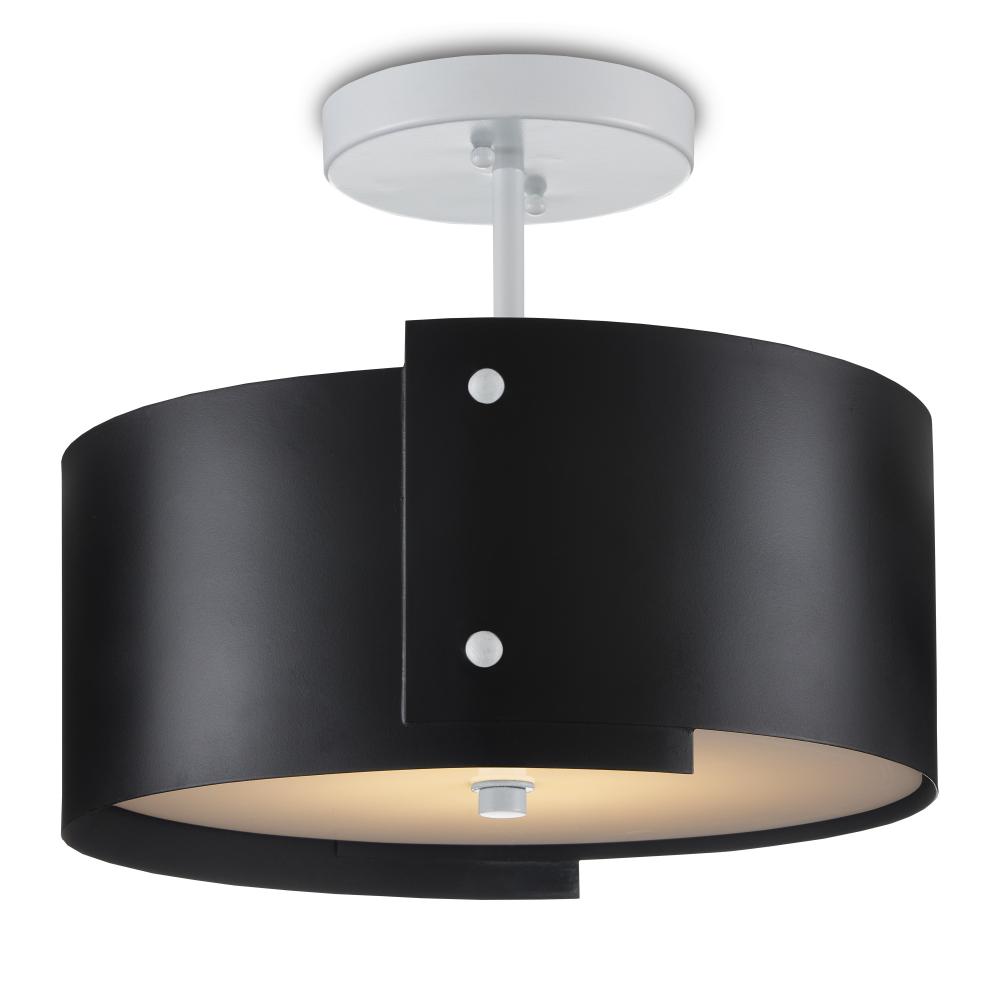 Ritsu Black Semi-Flush Mount