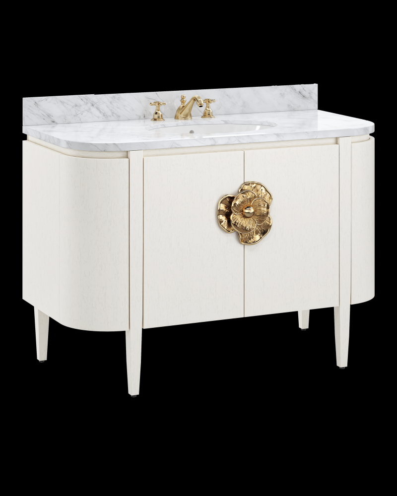 Briallen 48" White Vanity with Oval Undermount Sink