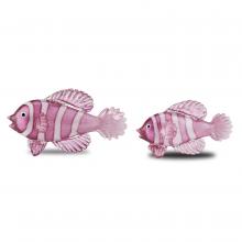 Currey 1200-0563 - Rialto Magenta Glass Fish Set