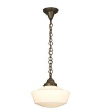 Meyda White 78010 - 12" Wide Revival Schoolhouse Pendant