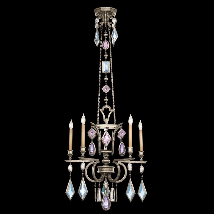 Encased Gems 27"W Round Chandelier