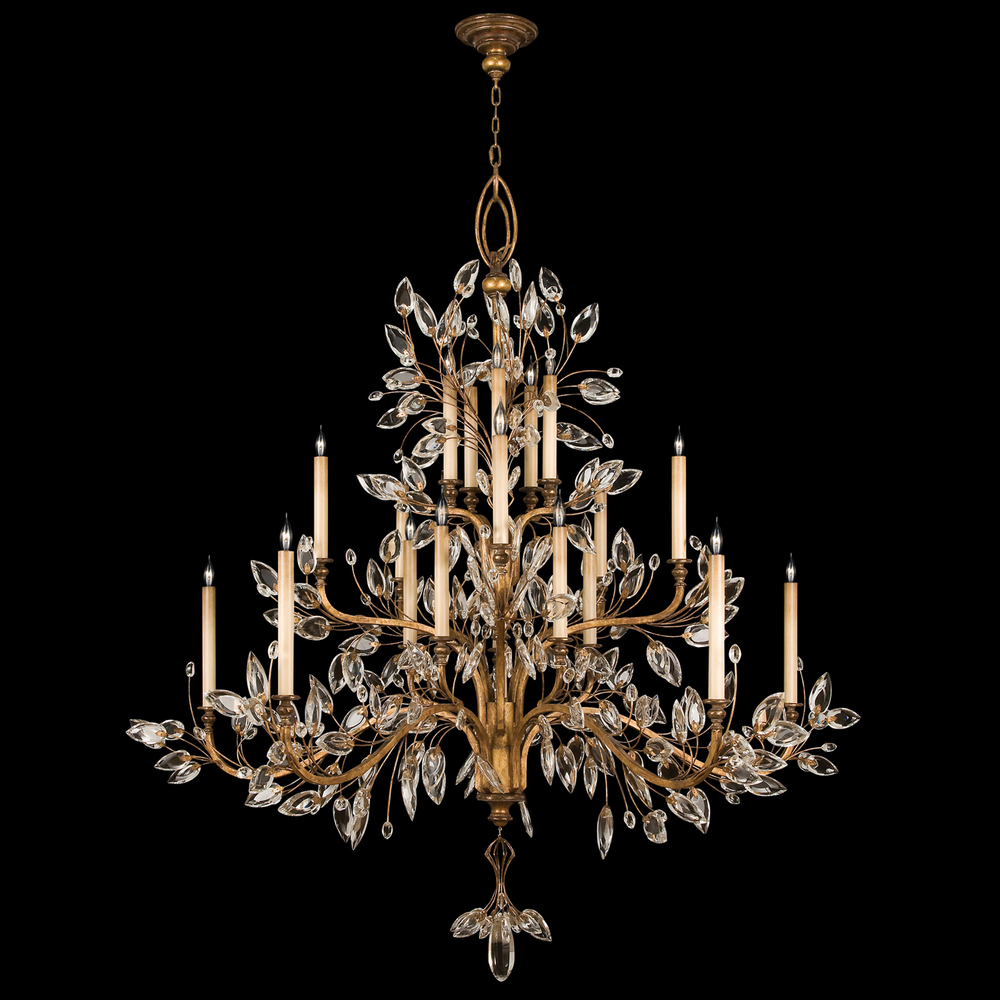 Crystal Laurel 75"W Round Chandelier